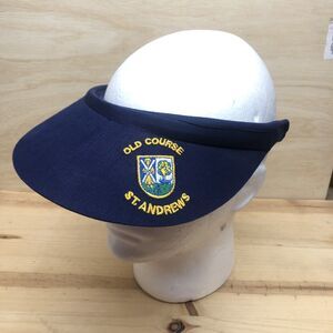 Vintage Old Course St. Andrews Visor Hat Cap Marque Blue Golf Sun